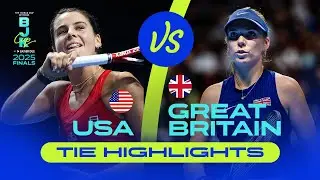 USA v Great Britain Full Tie Highlights | 2025 Billie Jean King Cup Finals |  Semi-Final