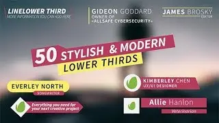 50 Stylish & Modern Lower Thirds | After Effects Template