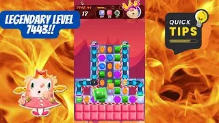 Candy Crush Saga Level 7443 | Talkthrough | No Boosters