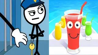 Thief Puzzle VS Juice Run 👮&zwj;♀️👨&zwj;✈️🍷🍸 Max All Levels Gameplay Ep 89