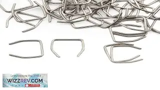 Lot (50) silver tone metal U Chandelier lamp prism pins connectors 9mm