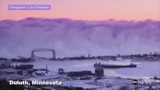 Massive Sea Smoke Wall Forms Over Lake Superior