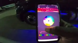 New custom LED rock lights on semi truck (rgb)(underglow)