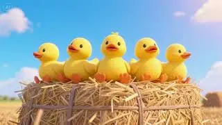 Six Little Ducks in the Haystack Parade | Farmyard Nursery Rhyme for Kids