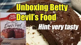 Unboxing Betty Crocker Devil's Food Chocolate Cake Super Moist Mix With Cooking Demo