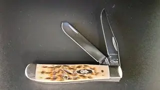 2010 ~ Case XX&trade; Jigged Amber Bone Mini Trapper ~ I COULD ONLY FIND THIS ONE IN STAINLESS STEEL