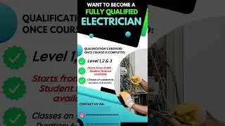 Become a fully qualified Electrician , #electrician #electricalcourse #electrician #shorts