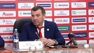 Олег Знарок и Павел Дацюк по итогам матча Россия - Беларусь