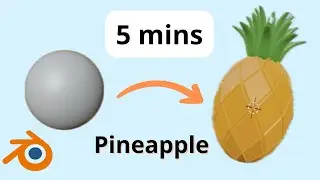 How To Make a Pineapple in 5 mins | Blender 3D