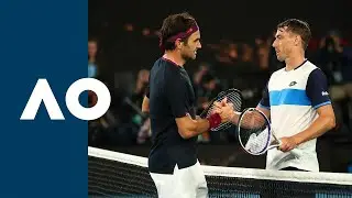 Roger Federer And John Millman On Court Practice - AO 2020