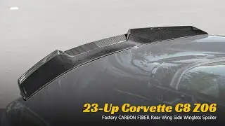 Extreme Online Store For 2023-Up Corvette C8 Z06 Carbon Fiber Rear Wickerbill Spoiler