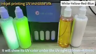 UV Invisible Fluorescent Ink for Inkjet Printing Machine Inkjet Printer #uvprinting #ink #printing