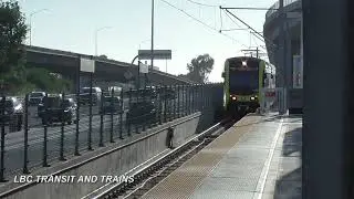 LA Metro C Line Arriving at Harbor Freeway