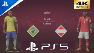 🛑 BRASIL X &Aacute;USTRIA FINAL COPA DO MUNDO QATAR 2O22 GAMEPLAY FIFA 23 PS5 4K ULTRA HD