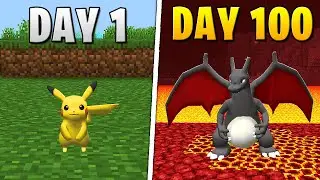 I Survived 100 Days of Pixelmon in HARDCORE Minecraft...