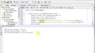 Banking application in java