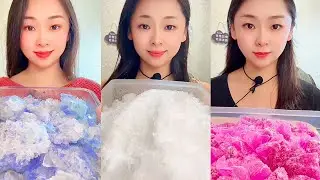 Ice Eating Chinese | Color Ice and Cold Textures ASMR | #10