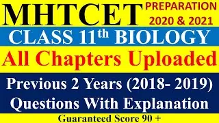 Biology class 11 All Chapters | MHTCET Previous Years Questions With Answers PDF