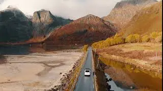 Route a travers le lac - Clip Vid&eacute;o Libre de Droit