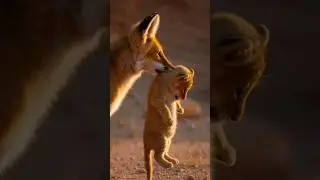 👉 A Fox Returns a Lost Lion Cub to Its Mother 🦊🦁💙