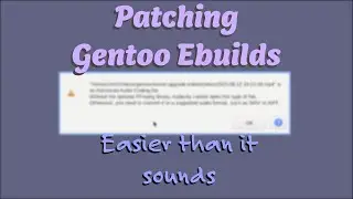 Патч Gentoo Ebuilds &mdash; исправление ошибок