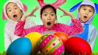 Wendy Pretend Play Huge Easter Surprise Eggs Hunt w/ Liam & Lyndon