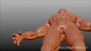Male base mesh created with ZSpheres - Speed Sculpt in ZBrush - TheConceptPainter [HD]
