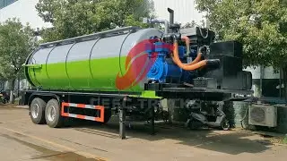 CEEC TRUCKS vacuum sewage tank semi trailer at best price