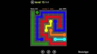 ‪Flow Free 8x8 level 15 (Regular Pack Medium)‬