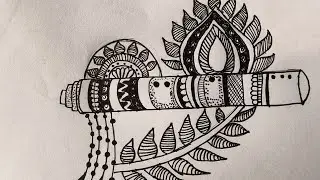 How to draw krishna flute mandala art #art #subscribe #trending #shorts 