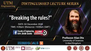 Distinguished Lecture Series #88 - Professor Alan Dix