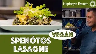 Spenótos lasagne-vegán
