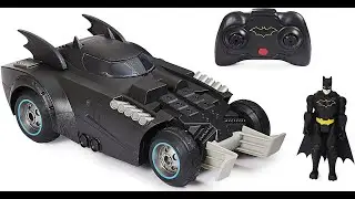 DC Comics Batman Launch and Defend Batmobile Remote Control Vehicle with Exclusive 4 inc