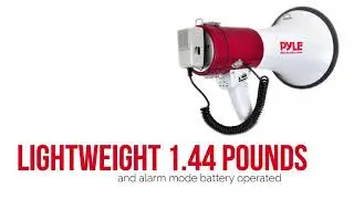 Megaphone Speaker PA Bullhorn - Built-in Siren 40 Watts Adjustable Vol Control - PMP43IN