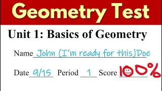 TEST SOLUTIONS: Geometry Basics