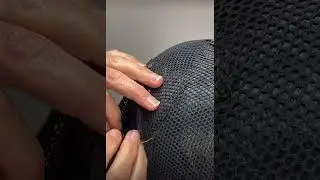 Sewing down a mesh hair integration system #meshintegration