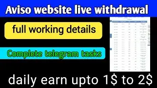 Live withdrawal on Aviso website | join now daily earn money | complete tasks