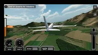 flight simulator gameplay, crach landing on airport,