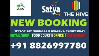 Satya The Hive O.C Received Retail Shops For Sale Ground Floor 800 Sq.ft Sector 102 Gurgaon