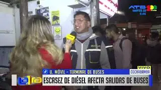 Falta de diésel afecta transporte interdepartamental en Cochabamba: solo operan al 50%