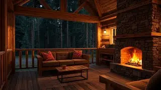 Sleep Fast with Fireplace & Crickets Sounds 🌲
