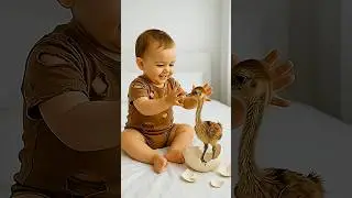 Baby and Ostrich hearttouching story 🥺||#shorts #baby #ai #g11zone
