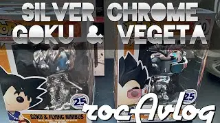 Goku and Vegeta in silver chrome editions - UNBOX