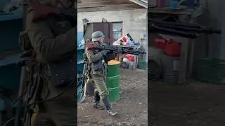 Airsoft MG 42 clearing basement