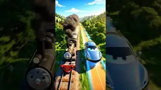 Air Car vs Steam Train &ndash; Past Meets Future #aircar #3danimation #flyingcar #funnyanimation