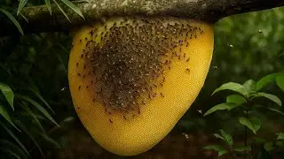Hidden Jungle Beehive Discovery &ndash; Nature&rsquo;s Perfect Honeycomb