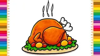 How to Draw a Cute Turkey for Kids &ndash; Easy Thanksgiving Art Tutorial
