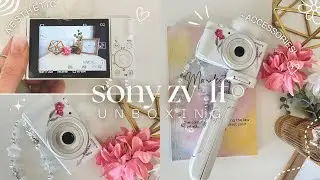 Sony ZV-1F aesthetic unboxing + setup, manual focus shortcuts, accessories, camera test🤍