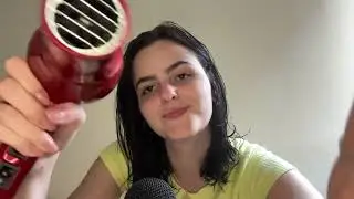ASMR RP HIDRATAÇÃO NO SEU CABELO (com sons de água, creme e secador)
