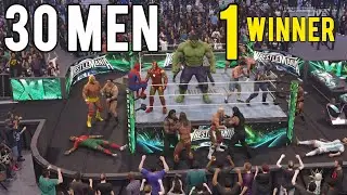🔥 WWE Ultimate 30-Man Elimination Gauntlet Match | WWE 2K25 4K 🔥ANYTHING CAN HAPPEN !!!